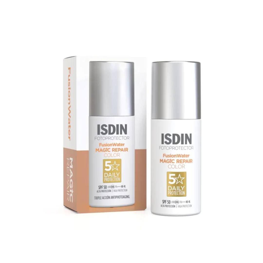 Fotoprotector Fusion Water Magic Repair Con color - ISDIN